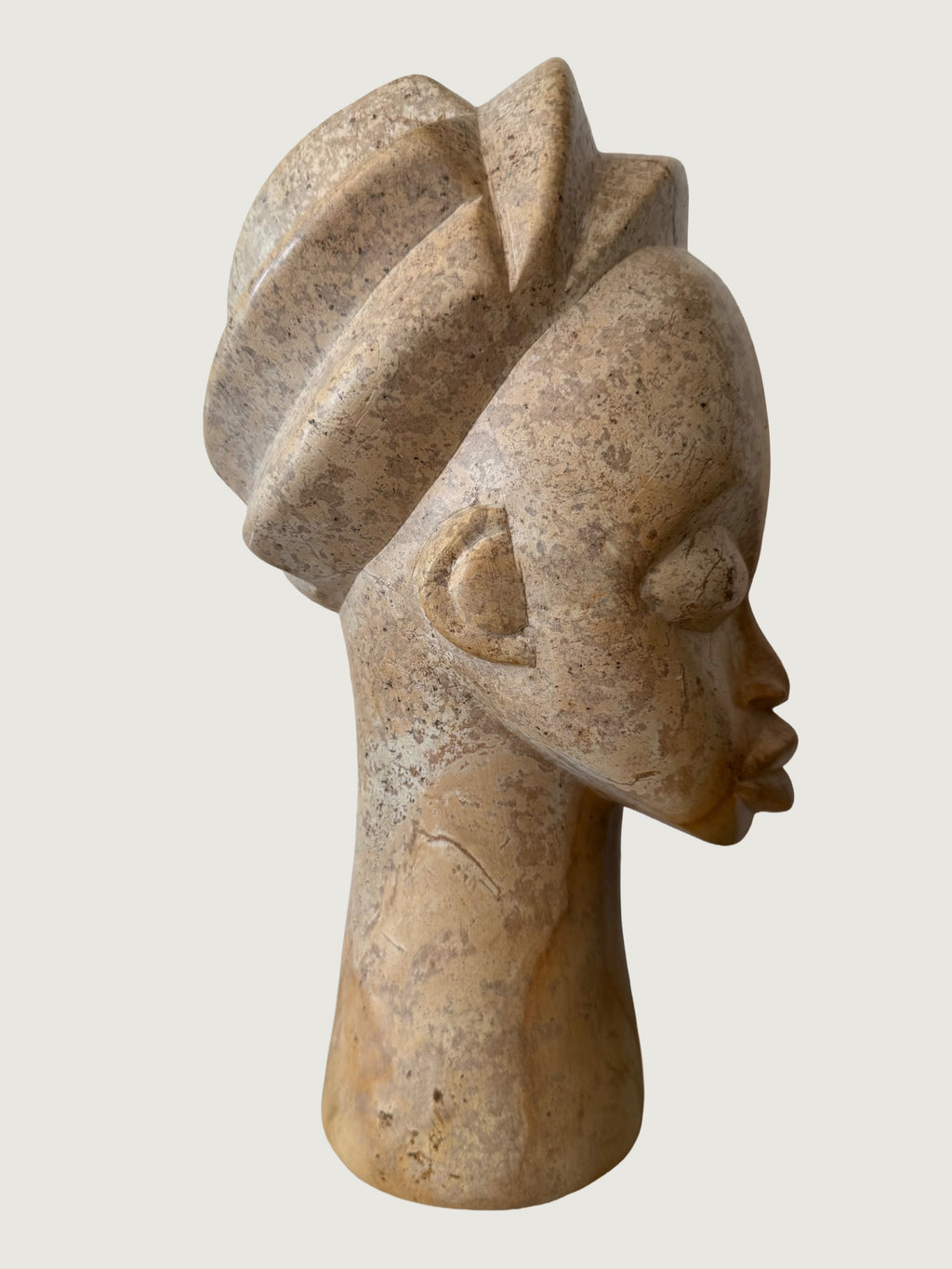 Mbigou stone sclupture from Gabon titled Tete Haute